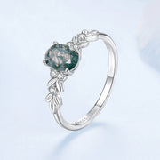Bids.com 925 Sterling Silver Agate and CZ Pendant Ring Size 6 for Women Rings Alice Blue 6,7,8