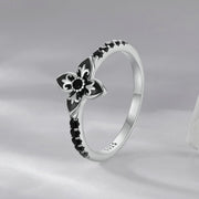 Bids.com 925 Sterling Silver Enamel 0.9x1.0cm Pendant Rings for Women Rings Gray 6,7,8