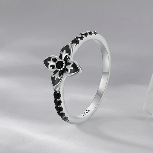 Bids.com 925 Sterling Silver Enamel 0.9x1.0cm Pendant Rings for Women Rings Gray 6,7,8