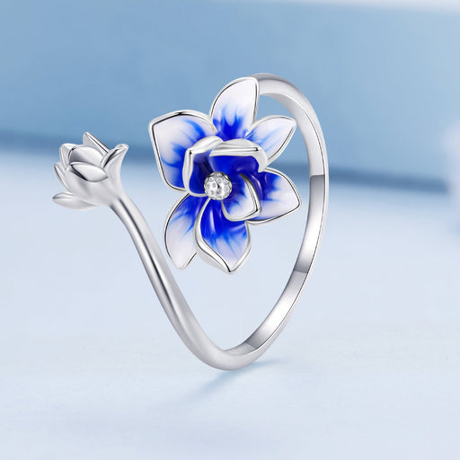 Bids.com 925 Sterling Silver Enamel Flower Ring Rings Lavender Default Title