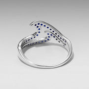 Bids.com 925 Sterling Silver Size 6.0 White Gold Plated CZ Ring for Women Rings Lavender 6,7,8