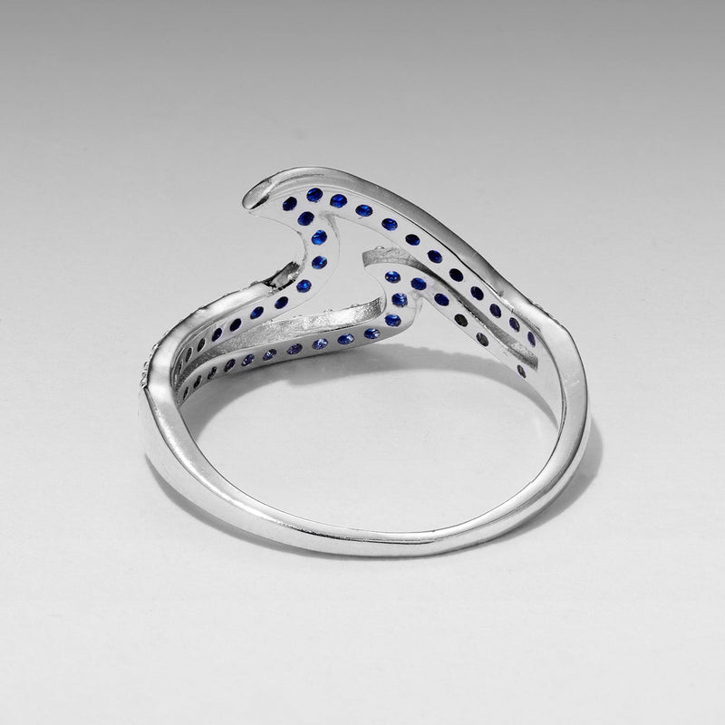 Bids.com 925 Sterling Silver Size 6.0 White Gold Plated CZ Ring for Women Rings Lavender 6,7,8