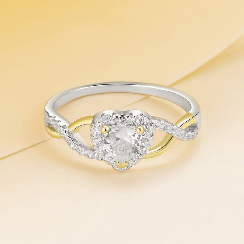 Bids.com 925 Sterling Silver & Plated White Gold 1.7mm CZ Ring Size 7.0 for Women Rings Antique White 7,8