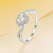 Bids.com 925 Sterling Silver & Plated White Gold 1.7mm CZ Ring Size 7.0 for Women Rings Pale Goldenrod 7,8