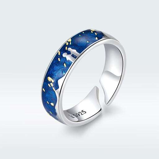 Bids.com 925 Sterling Silver 0.5cm Wide Ring Rings White Smoke