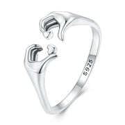 Bids.com S925 Oxidized Silver 0.17cm Ring Rings White Smoke Default Title