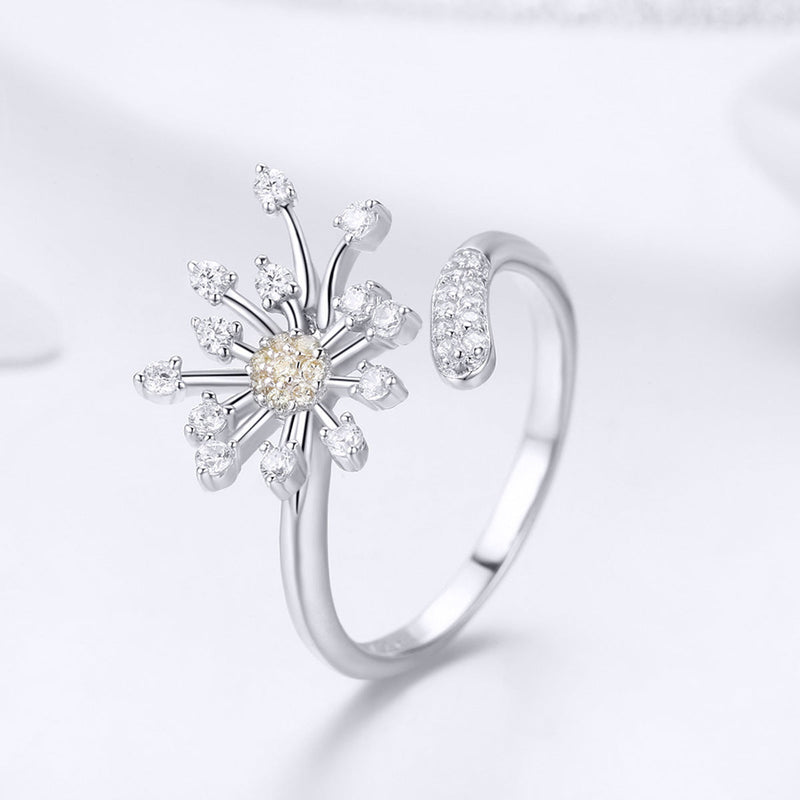 Bids.com 925 Sterling Silver Ring with Plated Platinum and Pavé Setting CZ Rings White Smoke