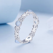 Bids.com S925 Sterling Silver 4mm Plated Platinum Ring for Women Size 6.0 Rings Lavender 6,7,8
