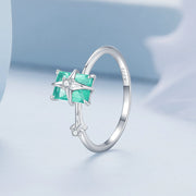 Bids.com 925 Sterling Silver 1.40mm Width CZ & Glass Ring Size 6 for Women Rings Lavender 6,7,8