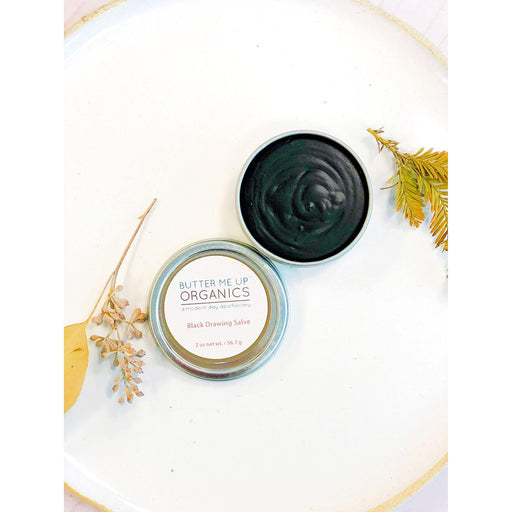 Butter Me Up Organics Organic Black Drawing Salve / Bee Stings / Rashes / Skin Ailments / Organic Skincare Body White Smoke