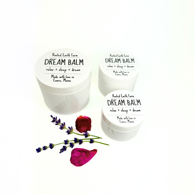 Rooted Earth Farm + Apothecary Dream Balm Herbal Salves + Balms White Smoke 1 oz,2 oz,4 oz