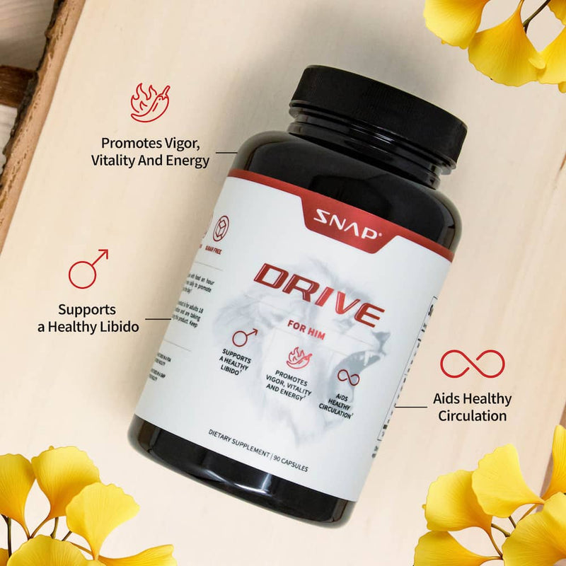 Snap Supplements Male Drive Stack + Free E-Book Light Gray