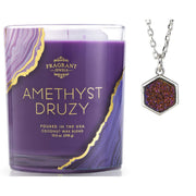 Fragrant Jewels Amethyst Druzy - Jewel Candle Jewel Candle White Smoke Pendant / One Size,Ring / 5,Ring / 6,Ring / 7,Ring / 8,Ring / 9,Ring / 10