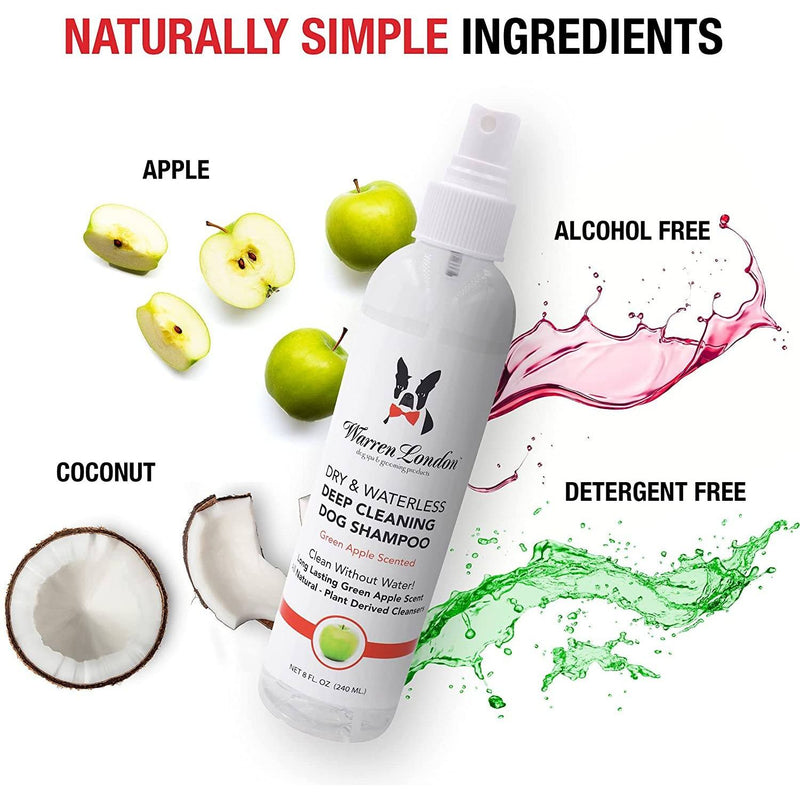 Warren London Dry & Waterless Deep Cleaning Shampoo Dog Shampoo White Smoke Green Apple,Guava & Mango