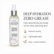 Glimmer Goddess® Organic Skin Care Organic Silky Dry Body Oil – Fast-Absorbing Formula Lotions & Creams White Smoke