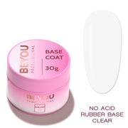 nbmsupply BEYOU Professional Rubber Base Coat No Acid Base Clear 30ml BRBC0330 White Smoke
