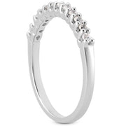 Bids.com 14k White Gold Fancy U Setting Shared Prong Diamond Wedding Ring Band Rings White Smoke 4 / White Gold,4.5 / White Gold,5 / White Gold,5.5 / White Gold,6 / White Gold,6.5 / White Gold,7 / White Gold,7.5 / White Gold,8 / White Gold,8.5 / White Gold,9 / White Gold