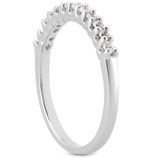 Bids.com 14k White Gold Fancy U Setting Shared Prong Diamond Wedding Ring Band Rings White Smoke 4 / White Gold,4.5 / White Gold,5 / White Gold,5.5 / White Gold,6 / White Gold,6.5 / White Gold,7 / White Gold,7.5 / White Gold,8 / White Gold,8.5 / White Gold,9 / White Gold