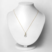 Bids.com 0.76 Carat Genuine Aquamarine and White Diamond 14K Yellow Gold Pendant Pendants Lavender