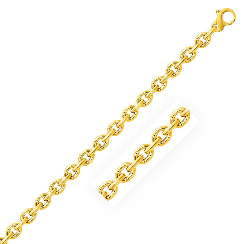 Bids.com 14k Yellow Gold Polished Cable Motif Bracelet Bracelets White Smoke 7.5 / Yellow Gold