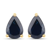 Bids.com 1.60 Carat Genuine Blue Sapphire 10K Yellow Gold Earrings Earrings White Smoke Default Title