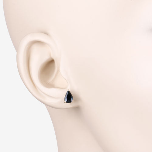 Bids.com 1.60 Carat Genuine Blue Sapphire 10K Yellow Gold Earrings Earrings Misty Rose
