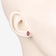 Bids.com 1.60 Carat Genuine Ruby 10K Yellow Gold Earrings Earrings Misty Rose