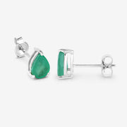 Bids.com 1.30 Carat Genuine Zambian Emerald 10K White Gold Earrings Earrings White Smoke