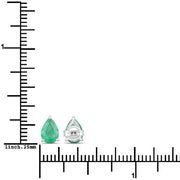 Bids.com 1.30 Carat Genuine Zambian Emerald 10K White Gold Earrings Earrings White Smoke