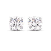 Bids.com 0.54 Carat Genuine White Diamond 14K White Gold Earrings Earrings White Smoke Default Title