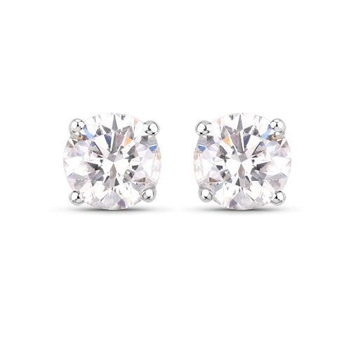 Bids.com 0.54 Carat Genuine White Diamond 14K White Gold Earrings Earrings White Smoke Default Title
