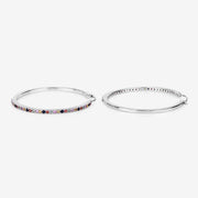 Bids.com 2.24 Carat Genuine Multi Sapphire .925 Sterling Silver Earrings Earrings White Smoke