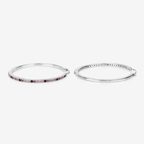 Bids.com 2.24 Carat Genuine Multi Sapphire .925 Sterling Silver Earrings Earrings White Smoke