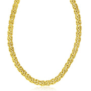 Bids.com 14k Yellow Gold Byzantine Design Stylish Necklace Necklaces White Smoke 18 / Yellow Gold,20 / Yellow Gold