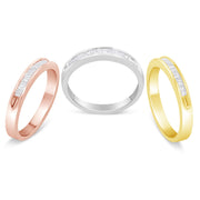 Bids.com 10K Yellow, White and Rose Gold over .925 Sterling Silver 5/8 Cttw Diamond Channel-Set Stackable Band Ring Set (H-I Color, I1-I2 Clarity) - Size 6 3/4 Rings White Smoke 7.25 / YellowWhiteRose.Sterling Silver,6.75 / YellowWhiteRose.Sterling Silver,7 / YellowWhiteRose.Sterling Silver