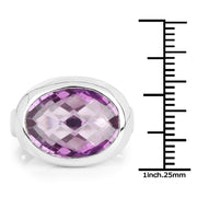 Bids.com 8.25 Carat Genuine Amethyst .925 Sterling Silver Ring Rings White Smoke size 5.00,size 6.00,size 9.00,size 7.00,size 8.00
