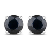 Bids.com 1.70 Carat Genuine Blue Sapphire 10K White Gold Earrings Earrings White Smoke Default Title