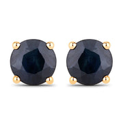 Bids.com 1.70 Carat Genuine Blue Sapphire 10K Yellow Gold Earrings Earrings White Smoke Default Title