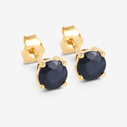 Bids.com 1.70 Carat Genuine Blue Sapphire 10K Yellow Gold Earrings Earrings White Smoke