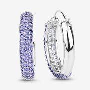 Bids.com 3.06 Carat Genuine Tanzanite .925 Sterling Silver Earrings Earrings White Smoke
