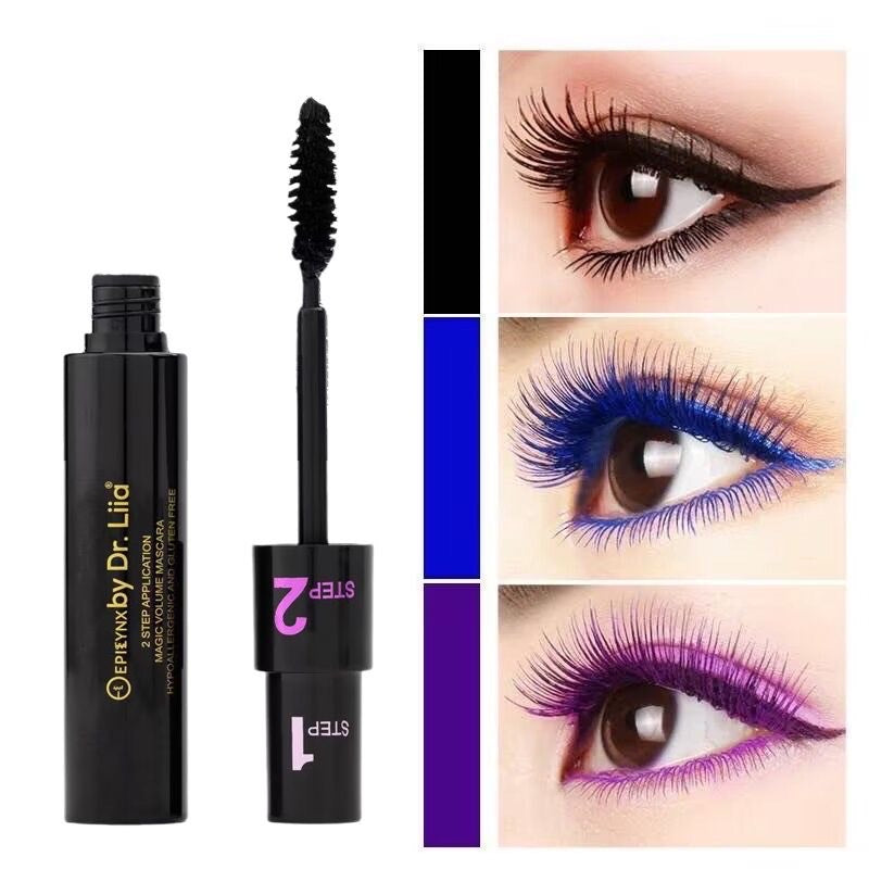EpiLynx Magic Lengthening & Volumizing Mascara – Vegan, Gluten-Free, Smudge-Resistant Dark Slate Gray Black,Purple,Blue,Brown