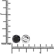 Bids.com 3.48 Carat Genuine Black Diamond 14K White Gold Earrings Earrings White Smoke