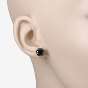 Bids.com 4.91 Carat Genuine Black Diamond 14K Yellow Gold Earrings Earrings Light Gray
