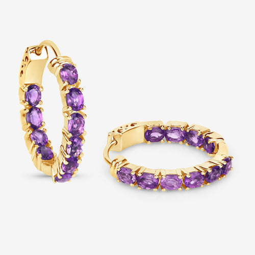 Bids.com 3.20 Carat Genuine Amethyst .925 Sterling Silver Earrings Earrings White Smoke
