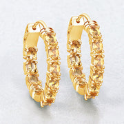 Bids.com 3.20 Carat Genuine Citrine .925 Sterling Silver Earrings Earrings Lavender