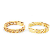 Bids.com 3.20 Carat Genuine Citrine .925 Sterling Silver Earrings Earrings White Smoke