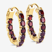 Bids.com 4.00 Carat Genuine Garnet .925 Sterling Silver Earrings Earrings White Smoke