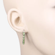 Bids.com 3.40 Carat Genuine Peridot .925 Sterling Silver Earrings Earrings Misty Rose