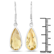 Bids.com 10.04 Carat Genuine Citrine .925 Sterling Silver Earrings Earrings White Smoke