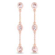 Bids.com 1.62 Carat Genuine Morganite .925 Sterling Silver Earrings Earrings White Smoke Default Title